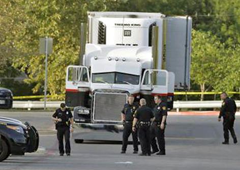 The aftermath of a murder scene in San Antonio, Texas