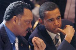 Rev. Jesse Jackson and Barack Obama