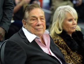 The LA Clippers' racist owner Donald Sterling (left)